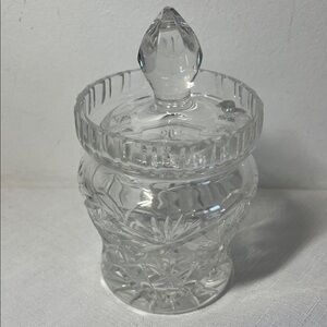 Pinwheel Crystal Sugar Jar Bowl